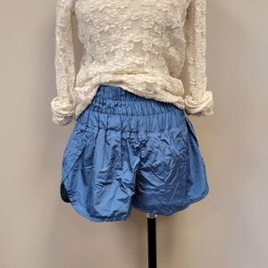 Blue FREE PEOPLE MOVEMENT Running Workout Shorts